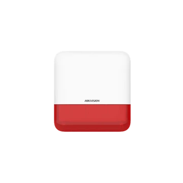 Hikvision AX Pro Sziréna - DS-PS1-E-WE (Kültéri, 110dB, Piros)