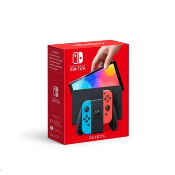Nintendo Switch (OLED modell) Neon Kék és Neon Piros Joy-Con kontrollerrel (NSH007)