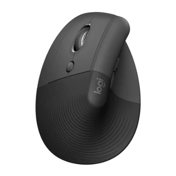 Logitech Lift balkezes függőleges ergonómikus vezeték nélküli egér grafitszürke (910-006474)