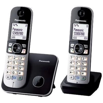Panasonic KX-TG6812PDB Duo DECT telefon fekete