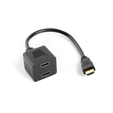 Lanberg HDMI AM --> 2xHDMI AF elosztó kábel (AD-0019-BK)