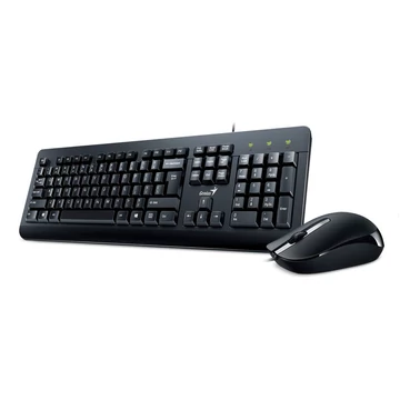Genius KM-160 billentyűzet + optikai egér fekete USB (31330001418)