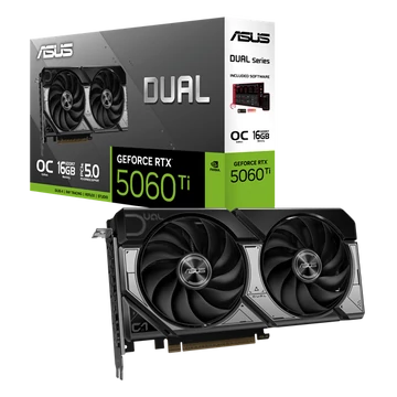 Asus Videokártya - nVidia DUAL-RTX5060TI-O16G (16384MB, GDDR7, 128bit, 1xHDMI, 3xDP)