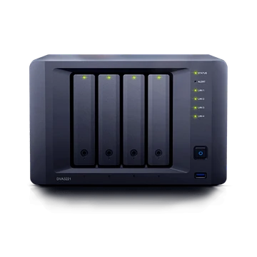 SYNOLOGY NAS 4 fiókos DVA3221 NVR Intel Atom C3538 4x2,1GHz 8GB DDR4, 4x1GbE, 2xeSATA