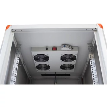 Legrand Rackszekrény ventilátor 19"-  4 ventilátor,termosztát, 320m3 / óra,Fekete (19" álló Evoline / Estap rackszekrényhez)