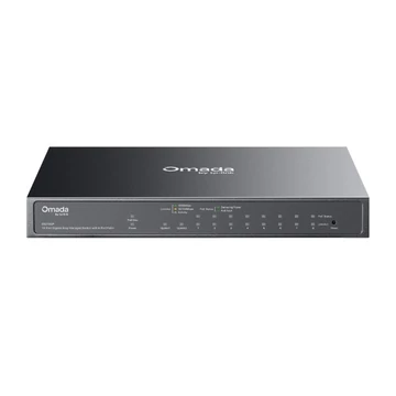 TP-Link Switch Menedzselhető PoE - ES210GP (Omada; 9x 1Gbps; 8x af / at PoE+ port; 1x SFP / RJ45 combo port; 63W)