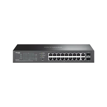 TP-Link Switch Menedzselhető PoE - ES220GP (Omada; 18x 1Gbps; 16x af / at PoE+ port; 2x SFP port; 150W)