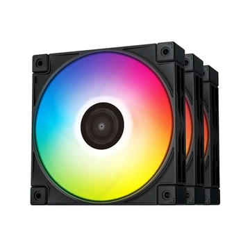 DeepCool Cooler 12cm - FC120 (3 IN 1)  (28dB; max. 105,18 m3 / h; 3pin csatlakozó; 3x12cm, ház hűtésre,A-RGB, PWM)