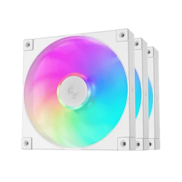 DeepCool Cooler 14cm - FD14 ARGB WH (3in1) (25,6dB; max. 144,09 m3 / h; 3pin csatlakozó; hydro bearing, ház hűtésre, PWM)