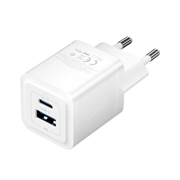 Vention USB-C+A (30W/30W, 2-portos, fehér, GaN), töltő