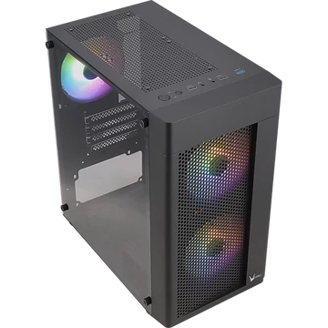 Formula Számítógépház - FG-01M FR (fekete, ablakos, 3x12cm FRGB venti, mATX, 1xUSB3.0, 2xUSB2.0)