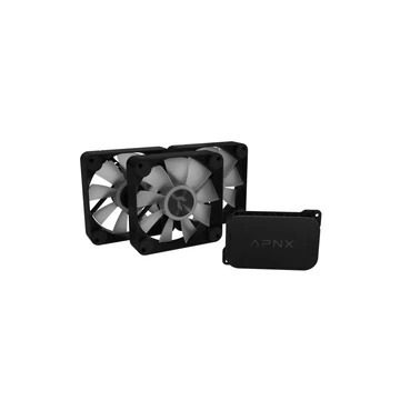 Ventilátor APNX FP1-R PWM, fordított légáramlás, ARGB - 120mm, 3darabos, fekete