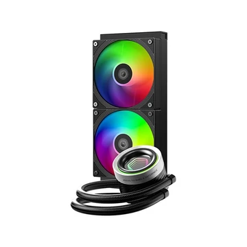 ID-Cooling CPU Water Cooler - FX240 INF (27.2dB; max. 98,54 m3 / h; 2x12cm, A-RGB, fekete)