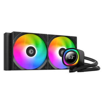 ID-Cooling CPU Water Cooler - FX240 TD (25dB; max. 98,54 m3 / h; 2x12cm, A-RGB LED, fekete)
