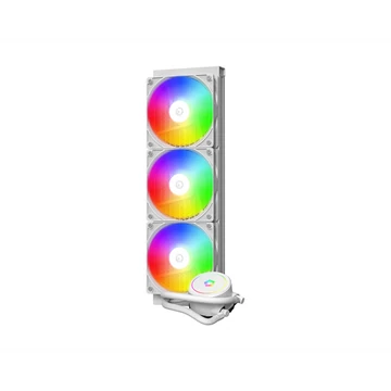 ID-Cooling CPU Water Cooler - FX360 ARGB WHITE (35,2dB; max. 129,39 m3 / h; 3x12cm, A-RGB LED, fehér)