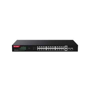 IP-COM Switch PoE - G1128P-24-410W (24x1Gbps; 2x1Gbps uplink; 2x SFP; 24 af / at PoE+ port; 370W, Rack)
