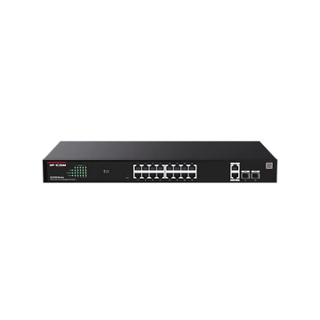 IP-COM Switch Menedzselhető PoE - G2220P-16-250W (16x1Gbps + 2x1Gbps Uplink + 2xSFP;  16af / at PoE+ port; 250W; rack)