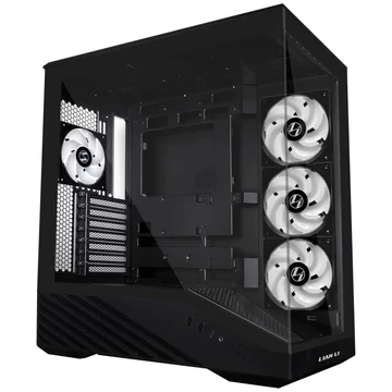 Számítógépház Lian Li V100 Midi Tower, edzett üveg - fekete