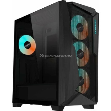 Ház Gigabyte C301 edzett üveg oldalfal, fekete