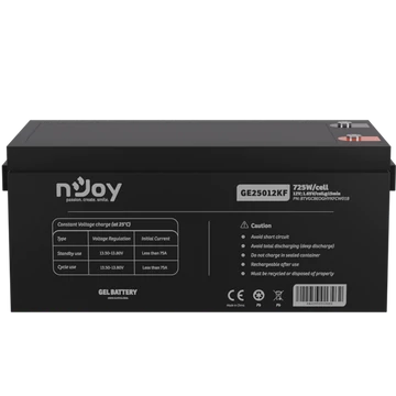 NJOY akkumulátor - GE25012KF (12V / 250Ah, T11, zárt, gondozás mentes, GEL)