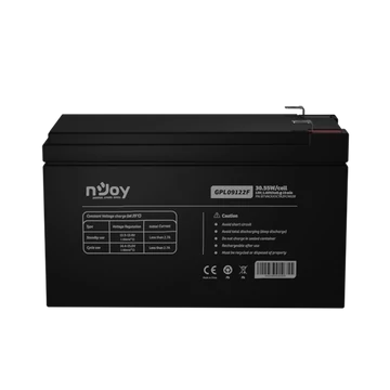 NJOY Szünetmentes akkumulátor - GPL09122F (12V / 9Ah, Long-life, T2 / F2, zárt, gondozás mentes, AGM)