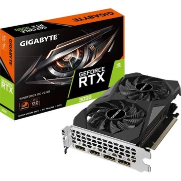 Gigabyte GeForce RTX 3050 WindForce 2 V2 OC 6GB GDDR6 96-bit grafikus kártya