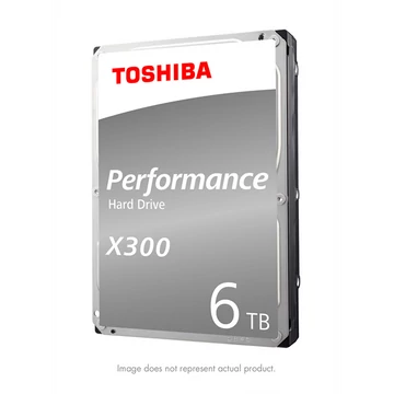 Toshiba Belső HDD 3.5" - X300 High-Performance 6TB (Retail; asztali munkaállomások, médiaközpontok; 256MB / 7200RPM)