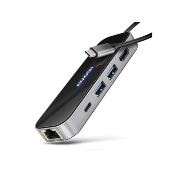 AXAGON HMC-6GLN USB-C 5Gbps GLASS 6in1 hub