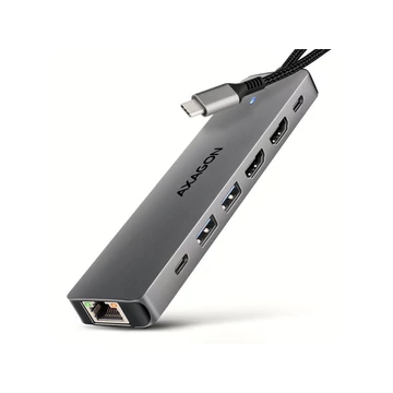 AXAGON HMC-7HX2 USB-C 5Gbps DUAL 4K DISPLAY 7in1 hub