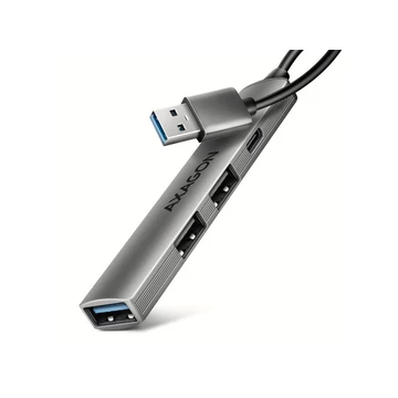 HUB AXAGON HUE-STA 1x USB3.2 Gen 1, 2x USB2.0, 1x USB-C 2.0, ALU, 12cm Type-A kábel