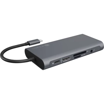 Raidsonic 10-in-1 10-port 100W USB-C dokkoló ezüst