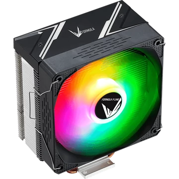 Formula CPU Cooler - Ice Burg Plus ARPW 4P (17-34dB, 4pin csatlakozó, 4 db heatpipe, 12cm, PWM, ARGB)