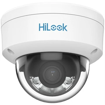 HiLook IP dómkamera - IPC-D149HA (4MP, 2,8mm, kültéri, H265 + , IP67, IK10, LED30m, ICR, DWDR, PoE) ColorVu