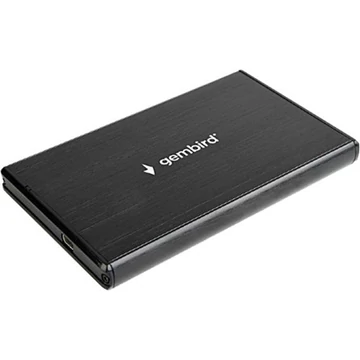 Gembird 2.5" SATA USB3.0 külső ház fekete aluminium