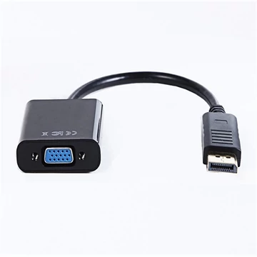 Gembird Displayport -> VGA M / F adapter 0.2m fekete