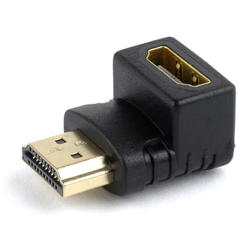 Gembird HDMI M / F adapter fekete 90° le