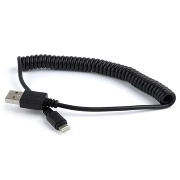 Gembird USB A -> Lightning M / M adatkábel 1.5m fekete spirál