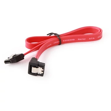 Gembird SATA 3 F / F adatkábel 0.1m piros egyenes / 90° le