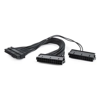 Gembird ATX 24pin F / M tápkábel 0.3m +PSU switch