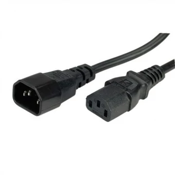 VALUE C13 - C14 M / F tápkábel 0.5m fekete