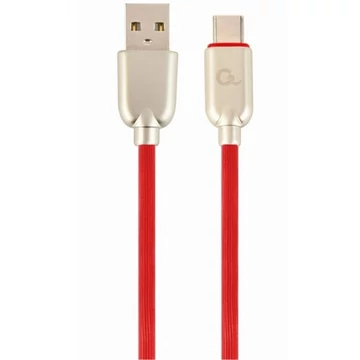 Gembird Premium rubber Type-C USB charging and data cable, 2m, red