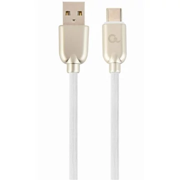 Gembird Premium rubber Type-C USB charging and data cable, 2m, white