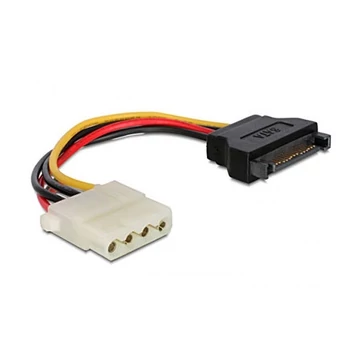 Delock SATA Power -> Molex Power 4pin M / F tápkábel 0.12m