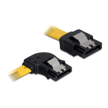 Delock SATA F / F adatkábel 0.5m bal / egyenes sárga
