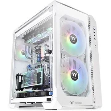 Thermaltake View 51 Tempered Glass Snow ARGB Edition táp nélküli ablakos E-ATX számítógépház fehér