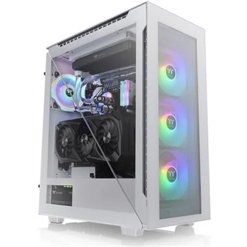 Thermaltake Divider 500 TG Snow ARGB táp nélküli ablakos ATX számítógépház fehér
