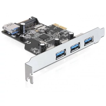 Delock PCI-E x1 - 3 + 1 portos USB3.0 IO vezérlő