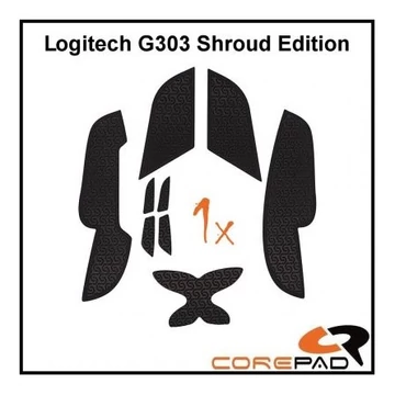 Corepad Logitech G303 Shroud Edition Soft Grips fekete