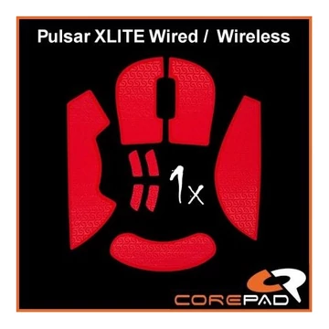 Corepad Grips Mouse Rubber Sticker #722 - Pulsar Xlite Wired/ Wireless red