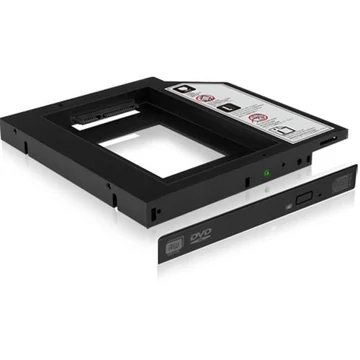 Raidsonic ICY BOX IB-AC640 slim beépítő keret 2,5"->5,25 Slim fekete 9,5mm
